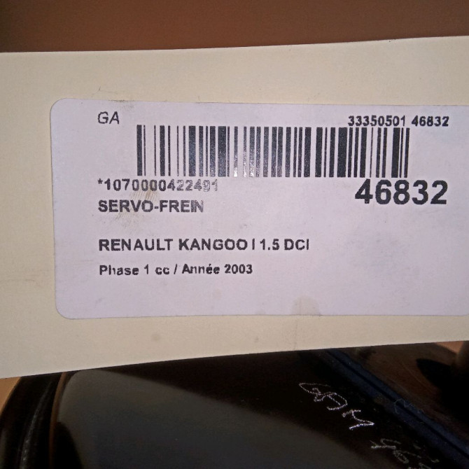 Servo-frein occasion RENAULT KANGOO I Phase 1 09-1997->06-2003 1.5 DCI 8v 80ch 7701207199 4