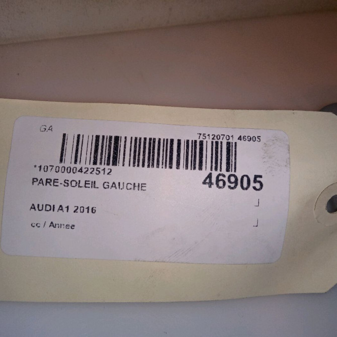 Pare-soleil gauche occasion AUDI A1 8U0857551KEA7 4