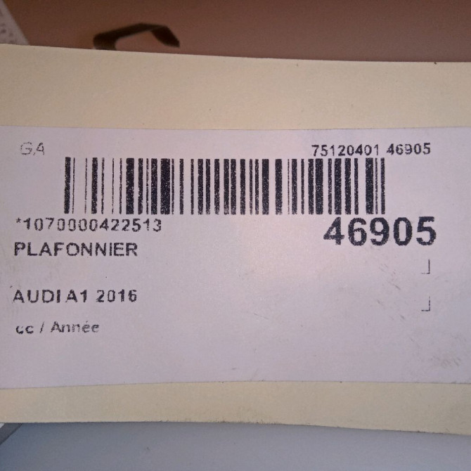 Plafonnier occasion AUDI A1 8U0947111BC5 3