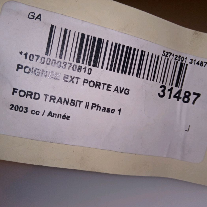 Poignee ext porte avg occasion TRANSIT II Phase 1 03-1986->10-1991 1493202 4