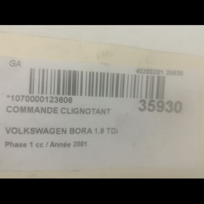 Commande clignotant occasion VOLKSWAGEN BORA Phase 1 10-1998->12-2005 1.9 TDi 115ch 8L0953513G01C 3