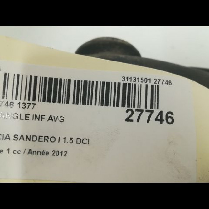 Triangle inf avg occasion DACIA SANDERO I Phase 1 06-2008->10-2012 1.5 DCI 85ch 545011362R 3