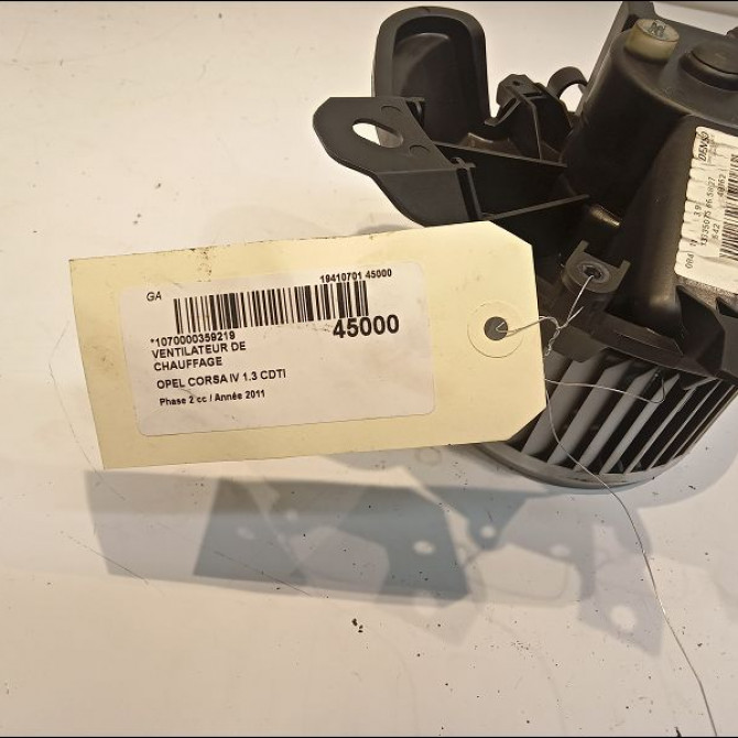 Ventilateur de chauffage occasion OPEL CORSA IV Phase 2 01-2011->03-2015 1.3 CDTI 75ch 13335075 3