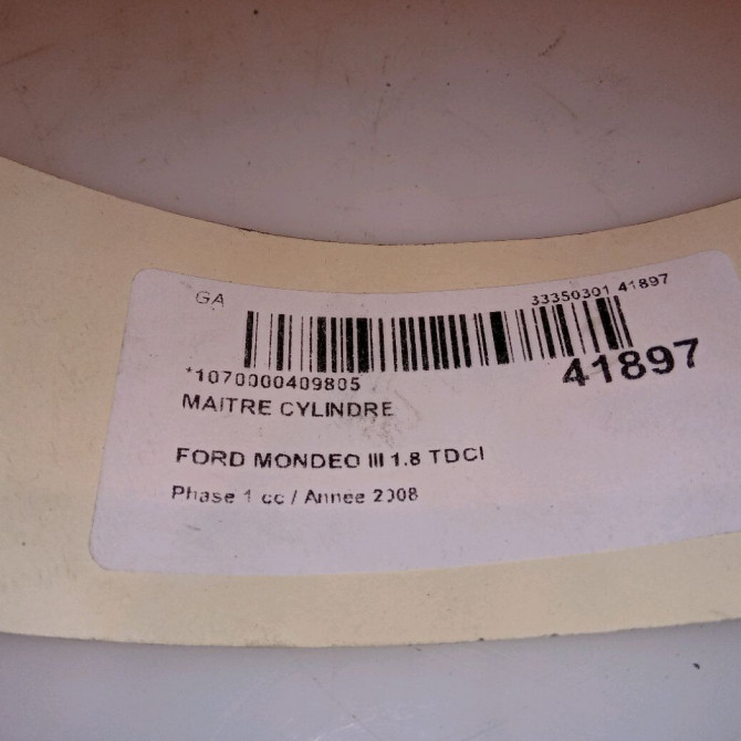 Maitre cylindre occasion FORD MONDEO III Phase 1 06-2007->09-2010 1.8 TDCI 125ch 1846217 5
