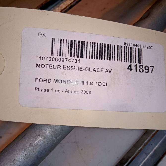 Moteur essuie-glace avant occasion FORD MONDEO III Phase 1 06-2007->09-2010 1.8 TDCI 125ch 1694757 6