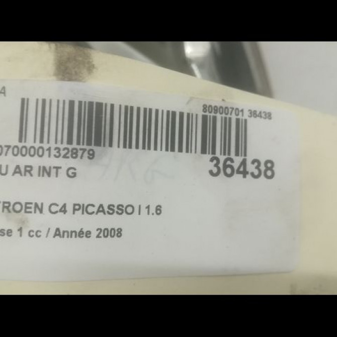 Feu arrière interieur gauche occasion CITROEN C4 PICASSO I Phase 1 01-2007->10-2013 1.6 HDi 16v 110ch 6350CC 3