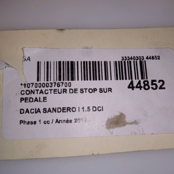 occasion DACIA SANDERO I Phase 1 06-2008->10-2012 1.5 DCI 75ch 8200276361 3