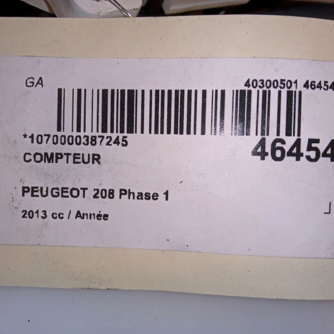 Compteur occasion PEUGEOT 208 208 Phase 1 2012-03-01->2015-09-30 9822633380 5