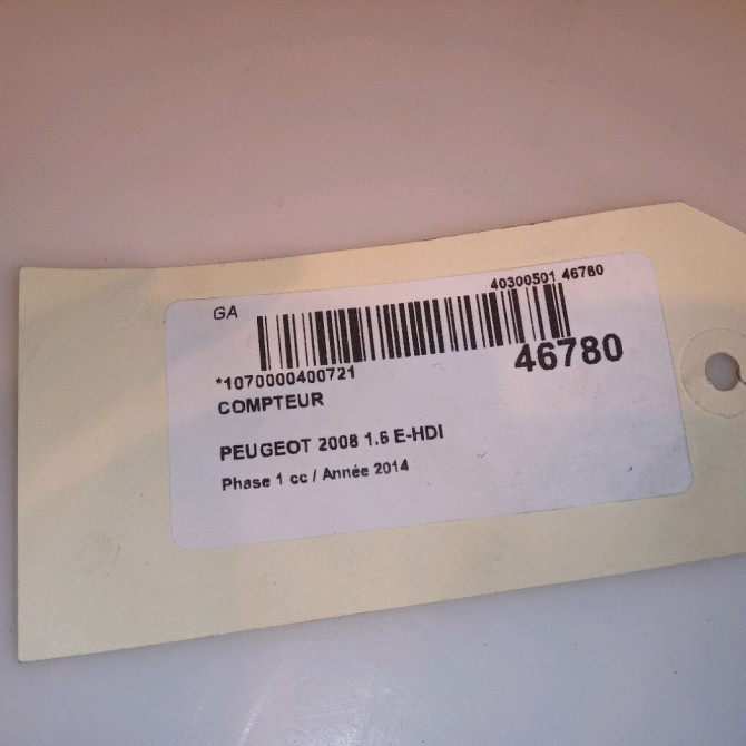 Compteur occasion PEUGEOT 2008 Phase 1 01-2013->... 1.6 E-HDI 92ch 9822633380 4