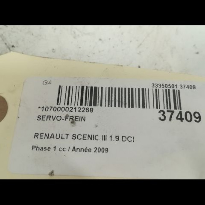 Servo-frein occasion RENAULT SCENIC III Phase 1 04-2009->11-2011 1.9 DCI 130ch 472104219R 3