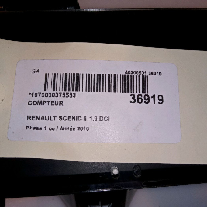 Compteur occasion RENAULT SCENIC III Phase 1 04-2009->11-2011 1.9 DCI 130ch 248103583R 4