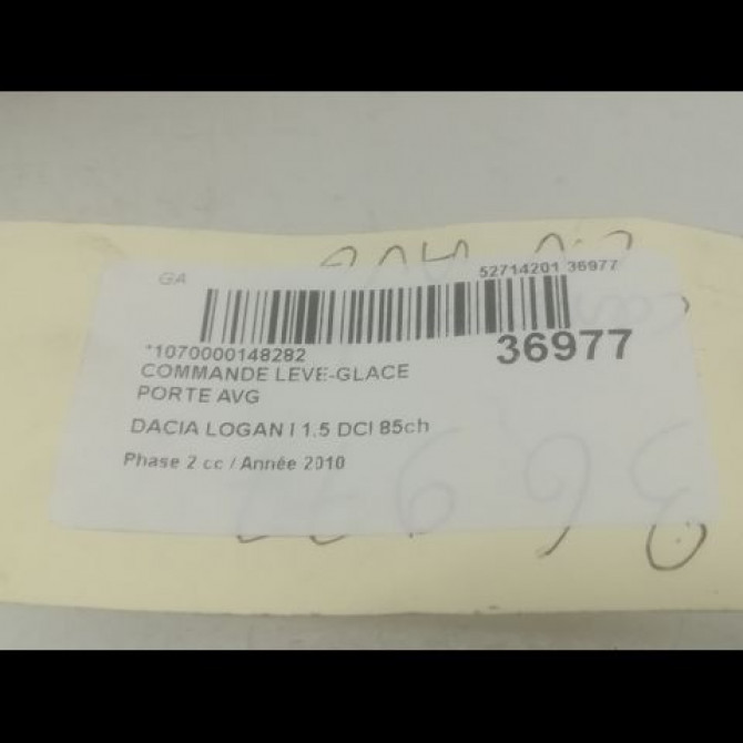 Commande lève-glace porte avant gauche occasion DACIA LOGAN I Phase 2 07-2008->12-2012 1.5 DCI 85ch 8200602227 3