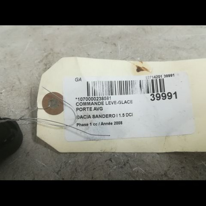 Commande lève-glace porte avant gauche occasion DACIA SANDERO I Phase 1 06-2008->10-2012 1.5 DCI 85ch 8200602227 3