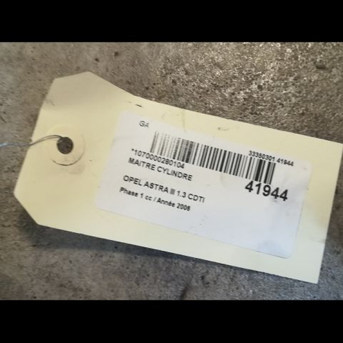 Maitre cylindre occasion OPEL ASTRA III ASTRA III Phase 1 2004-04-01->2006-12-31 1.3 CDTI 93189712 2