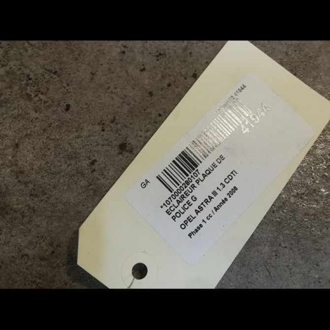 Eclaireur plaque de police g occasion OPEL ASTRA III ASTRA III Phase 1 2004-04-01->2006-12-31 1.3 CDTI 13251936 2