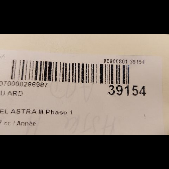 Feu arrière droit occasion OPEL ASTRA III ASTRA III Phase 1 2004-04-01->2006-12-31 93190791 3