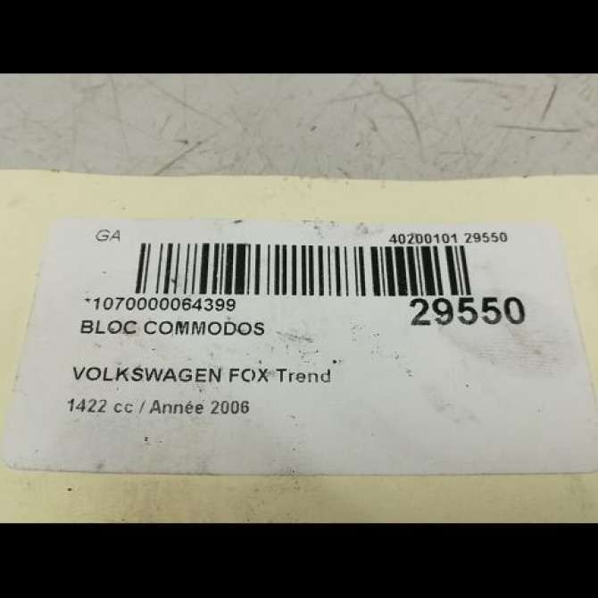Bloc commodos occasion VOLKSWAGEN FOX Phase 1 06-2005->09-2011 7