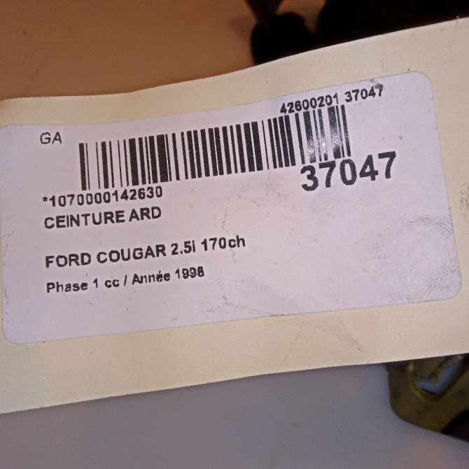 Ceinture arrière droite occasion FORD COUGAR Phase 1 10-1998->07-2001 2.5i 170ch 1074238 4