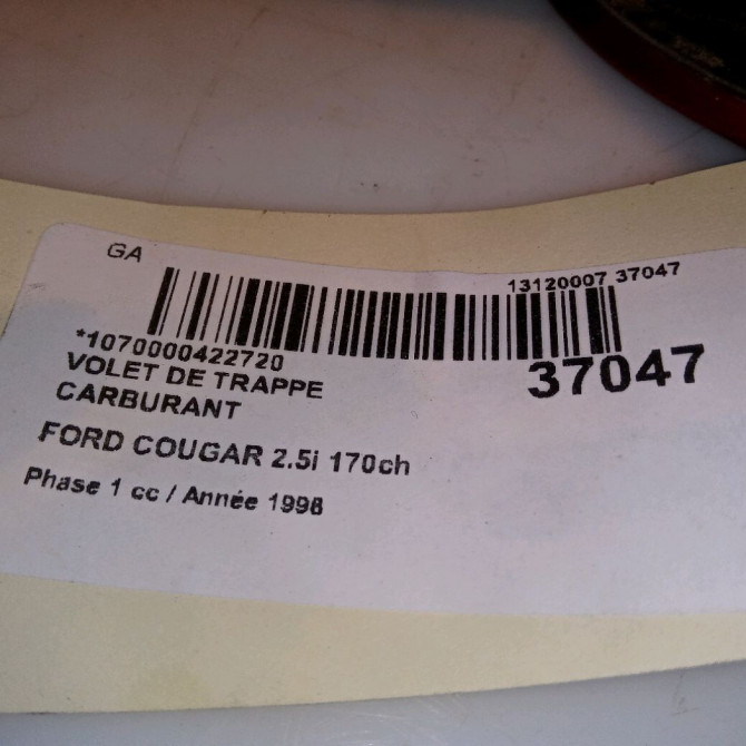 Volet de trappe carburant occasion FORD COUGAR Phase 1 10-1998->07-2001 2.5i 170ch 1203603 4