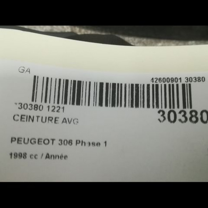 Ceinture avant gauche occasion PEUGEOT 306 Phase 1 09-1994->03-1997 8972H0 4