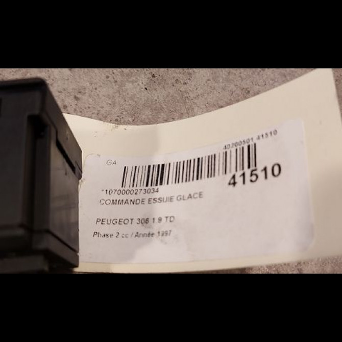 Commande essuie glace occasion PEUGEOT 306 Phase 2 04-1997->03-2002 1.9 TD 6239J1 3