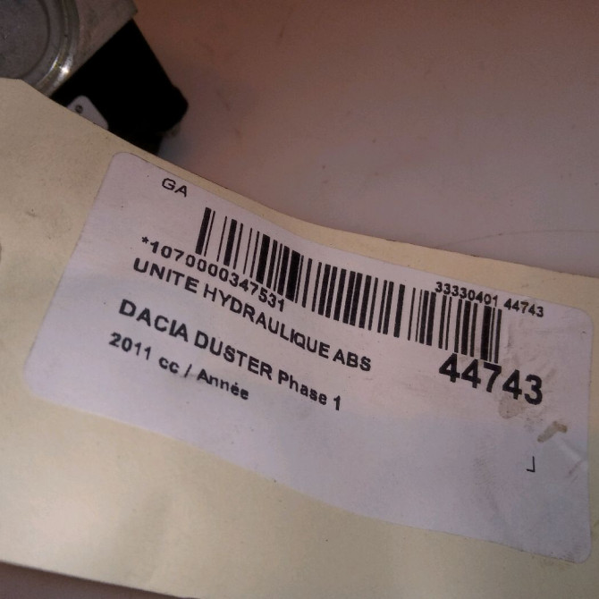 Unité hydraulique ABS occasion DACIA DUSTER Phase 1 03-2010->12-2013 4