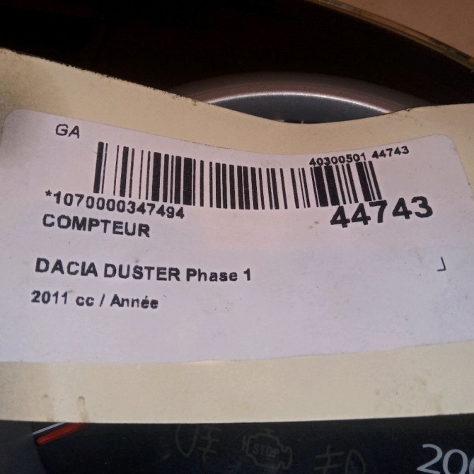 Compteur occasion DACIA DUSTER Phase 1 03-2010->12-2013 248100028R 4