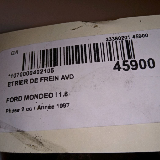 Etrier de frein avant droit occasion FORD MONDEO I Phase 2 10-1996->09-2000 1.8 1478469 5