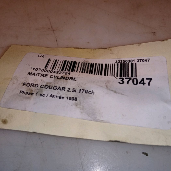 Maitre cylindre occasion FORD COUGAR Phase 1 10-1998->07-2001 2.5i 170ch 1025055 4