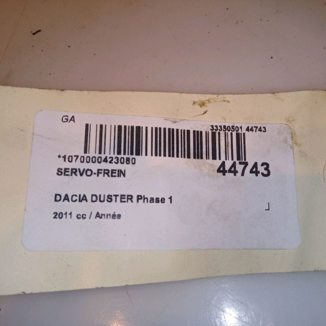 Servo-frein occasion DACIA DUSTER Phase 1 03-2010->12-2013 472102061R 4