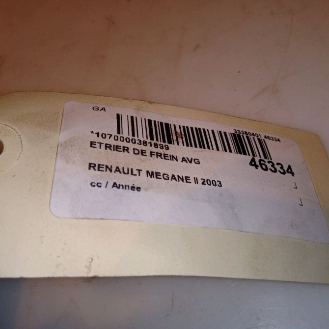 Etrier de frein avant gauche occasion RENAULT MEGANE II 7701208588 4