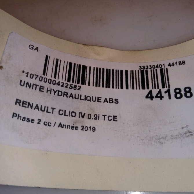 Unité hydraulique ABS occasion RENAULT CLIO IV Phase 2 08-2016->... 0.9i TCE 4