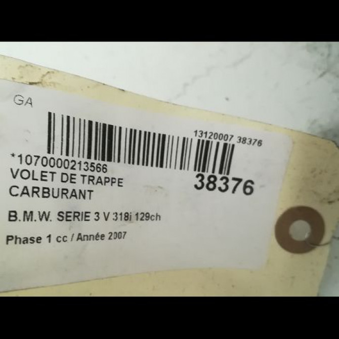 Volet de trappe carburant occasion B.M.W. SERIE 3 V Phase 1 03-2005->09-2008 318i 129ch 51177060692 3