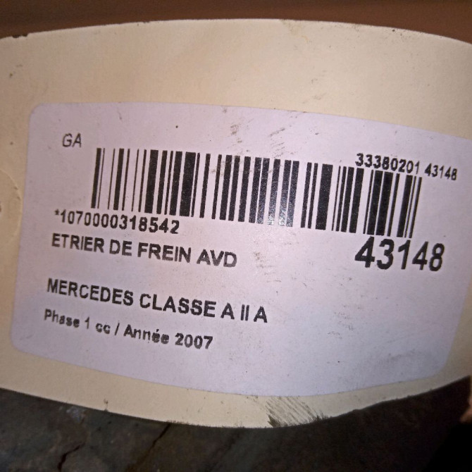 Etrier de frein avant droit occasion MERCEDES CLASSE A II Phase 1 12-2004->04-2008 A 180 CDI 1694201483 4