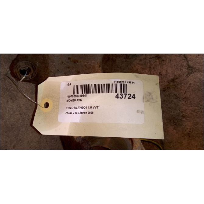 Moyeu avg occasion TOYOTA AYGO I Phase 2 01-2009->06-2012 1.0 VVTI 435110H010 3