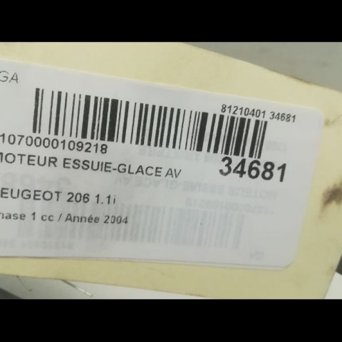 Moteur essuie-glace avant occasion PEUGEOT 206 Phase 1 09-1998->03-2009 1.1i 6405N5 4