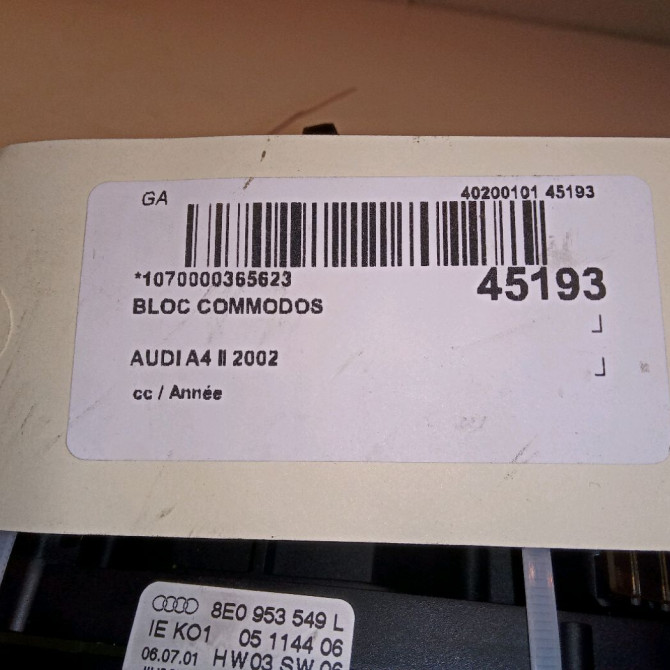 Bloc commodos occasion AUDI A4 II 5