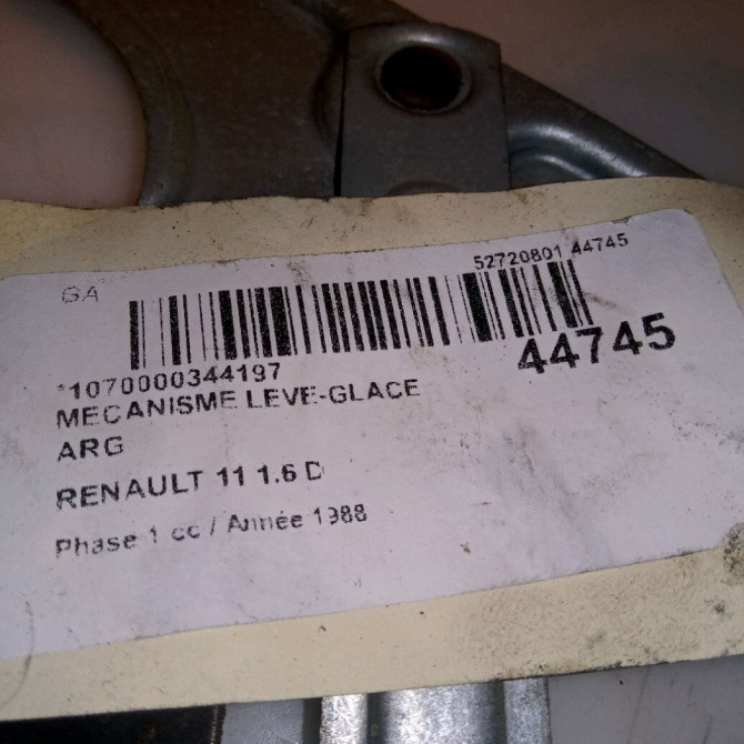 Mecanisme leve-glace arrière gauche occasion RENAULT 11 Phase 1 04-1983->06-1989 1.6 D 4