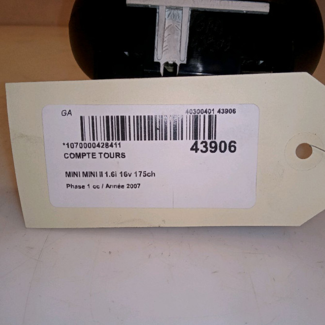 Compte tours occasion MINI MINI II Phase 1 09-2006->12-2010 1.6i 16v 175ch COOPER S 62109325809 4