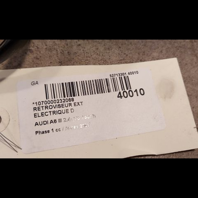 Retroviseur exterieur electrique droit occasion AUDI A6 III Phase 1 05-2004->10-2008 2.4i V6 180ch 4F1858532K01C 3