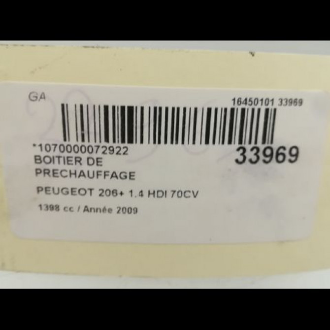 Boitier de préchauffage occasion PEUGEOT 206 + Phase 1 03-2009->05-2013 1.1i 8v 60ch 598140 4