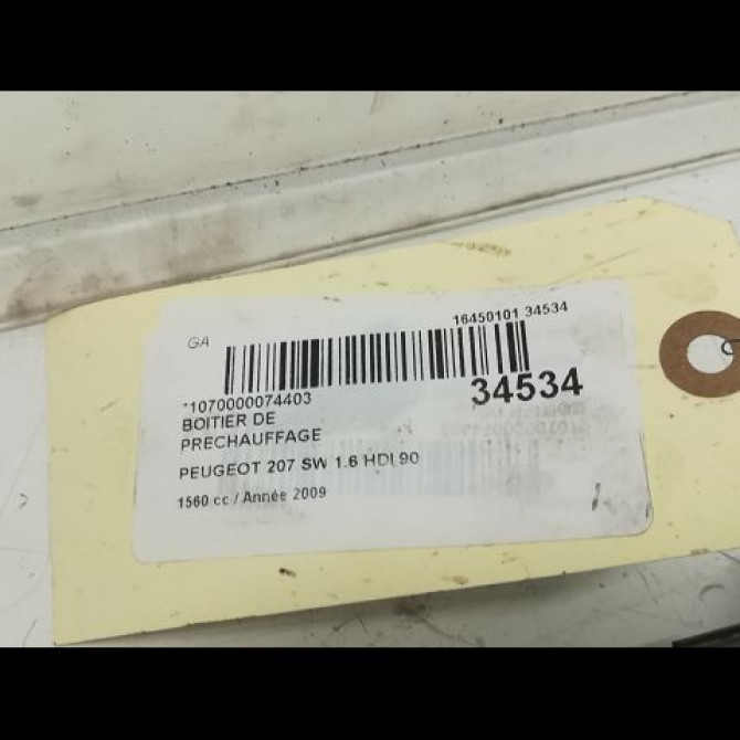 Boitier de préchauffage occasion PEUGEOT 207 Phase 1 04-2006->06-2013 1.6 HDI 16v 90ch 598140 5
