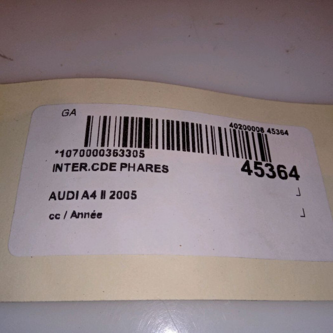 Interrupteur commande de phares occasion AUDI A4 II 4