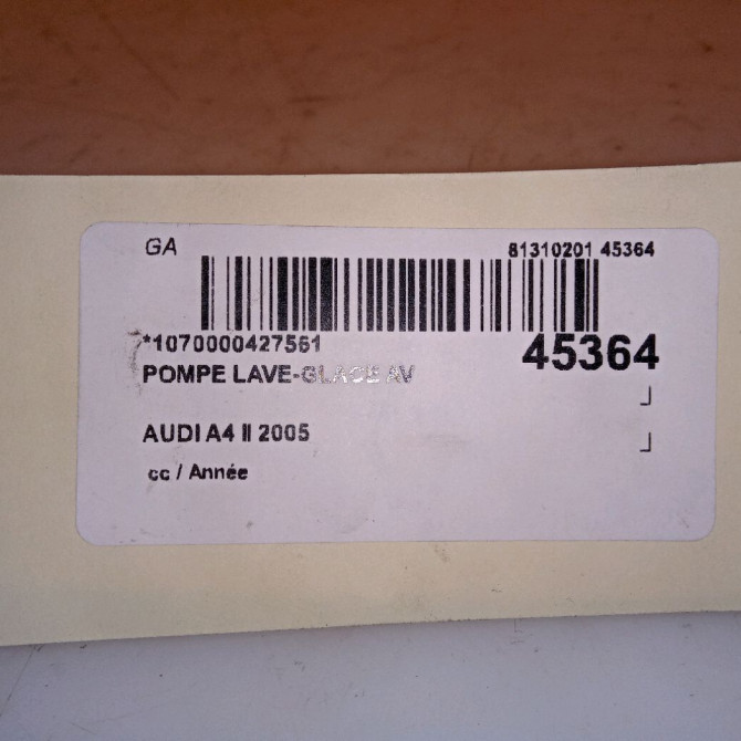 Pompe lave-glace avant occasion AUDI A4 II 4