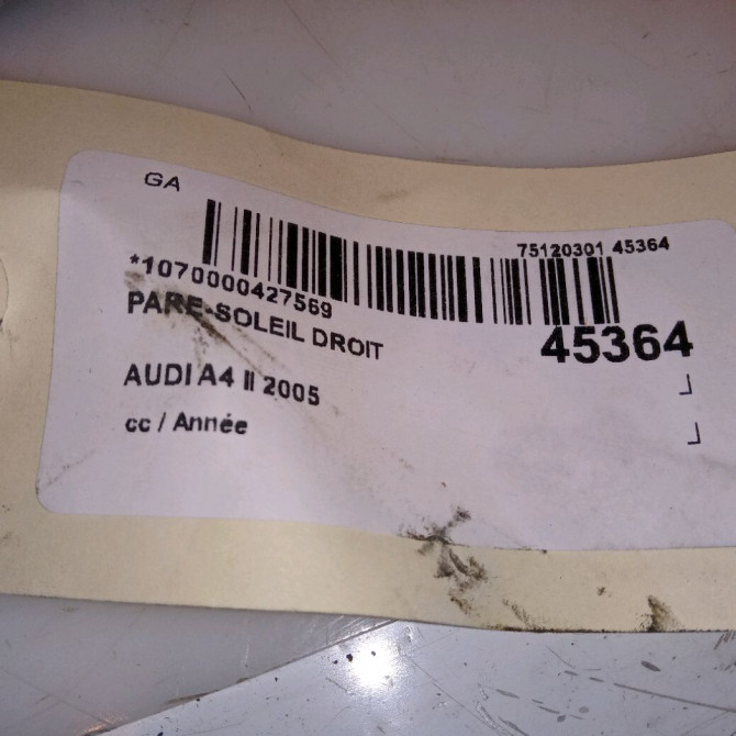 Pare-soleil droit occasion AUDI A4 II 4
