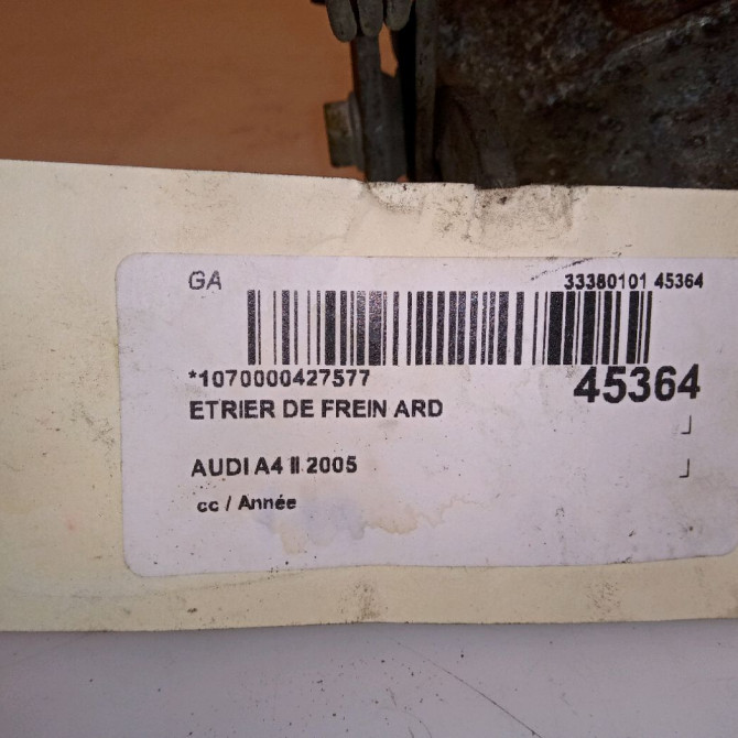 Etrier de frein arrière droit occasion AUDI A4 II 4