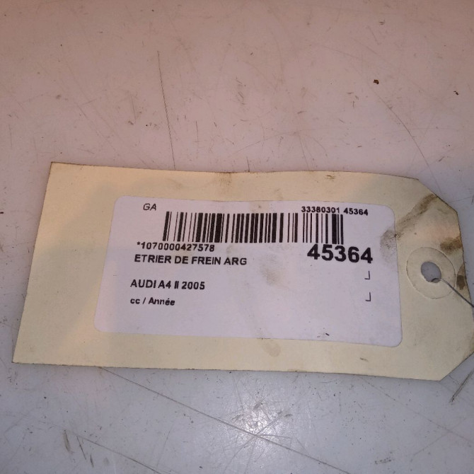 Etrier de frein arrière gauche occasion AUDI A4 II 4