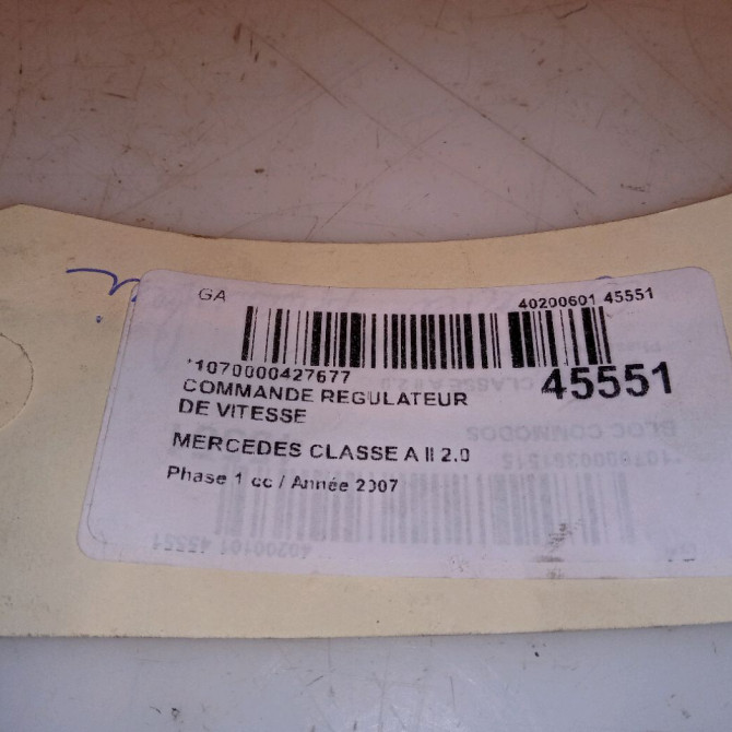 Commande regulateur de vitesse occasion MERCEDES CLASSE A II Phase 1 12-2004->04-2008 2.0 CDI 16v 110ch 4