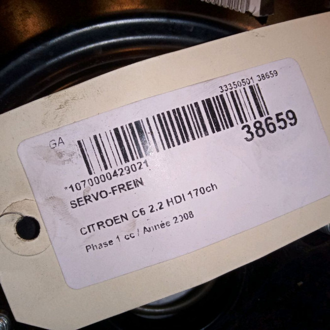 Servo-frein occasion CITROEN C6 Phase 1 12-2005->03-2013 2.2 HDI 170ch 4535CR 4