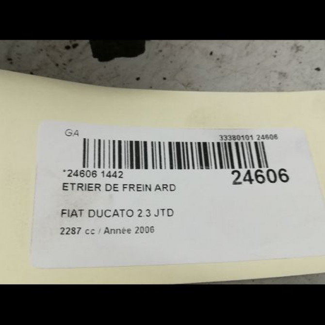 Etrier de frein arrière droit occasion FIAT DUCATO III Phase 1 06-2006->10-2014 77366668 3